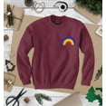 thumbnail image 3 of S4E Men's Rainbow Flag LGBTQ Gay Pride Crewneck Sweatshirt XX-Large Maroon, 3 of 4