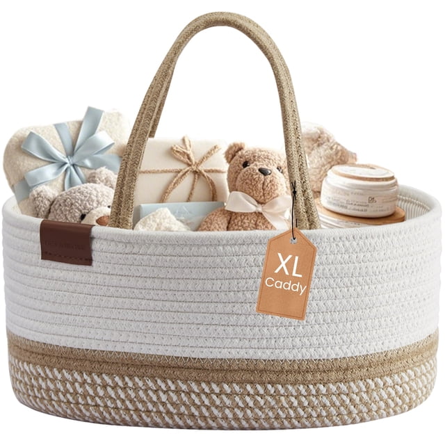 Organizador Baby Caddy DECOMOMO XL 47x27x20 cm Beige Blanco