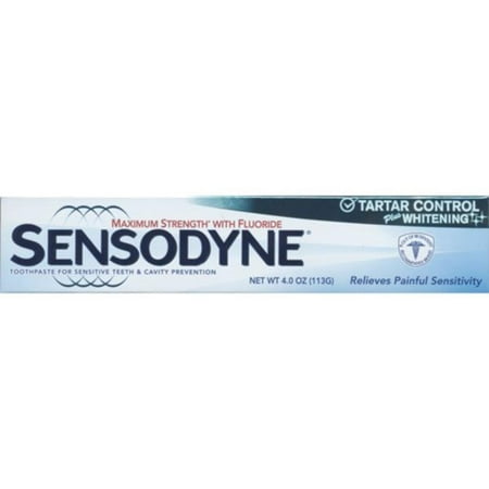 Maximum Strength with Flouride Toothpaste for Sensitive Teeth & Cavity Prevention 4 oz (Pack of 2), Product of Sensodyne By (Best Product For Sensitive Teeth)