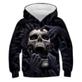 thumbnail image 4 of Sudadera con capucha de calavera de terror para niños, suéter de algodón con capucha de calabaza, ropa de moda para niños, 2022, 4 of 4