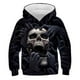thumbnail image 4 of Sudadera con capucha de calavera de terror para niños, suéter de algodón con capucha de calabaza, ropa de moda para niños, 2022, 4 of 4