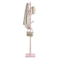 thumbnail image 1 of Perchero VASAGLE de madera maciza con 8 ganchos y 3 alturas, color rosa, 1 of 6
