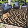 thumbnail image 1 of Outdoor Rug x Reversible Mats Outdoor Area Rug Plastic Straw Rug Geometric Rv Mat for Patio Camping Rv Picnic Backyard Deck Balcony Porch Beach Trailer ( ), 1 of 7