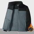 thumbnail image 2 of safuny Men's Lightweight Fleece Jacket Full Zip Antistatic Casual Coat Soft Winter Warm Outwear with Pockets Dark Gray M, 2 of 4