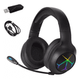 thumbnail image 1 of Auriculares Gamer Inalámbricos Bluetooth BLOOSOM Diadema Juegos 2.4G Negro/lienas coloridas, 1 of 5