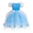 thumbnail image 3 of Girls Cinderella Princess Dress Halloween Party Role Play with Sleeves, 3 of 7
