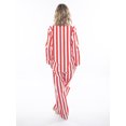 thumbnail image 3 of Women 2 Piece Pajama Set Striped Long Sleeve Shirt Top Long Pants Lounge Sets Sleepwear Nightwear, 3 of 4