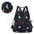 thumbnail image 5 of FORMRS Women's Travel Backpack Purse Anti-Theft Hidden Pockets Casual Shoulder Bag, Blue Stars Pattern, 5 of 7