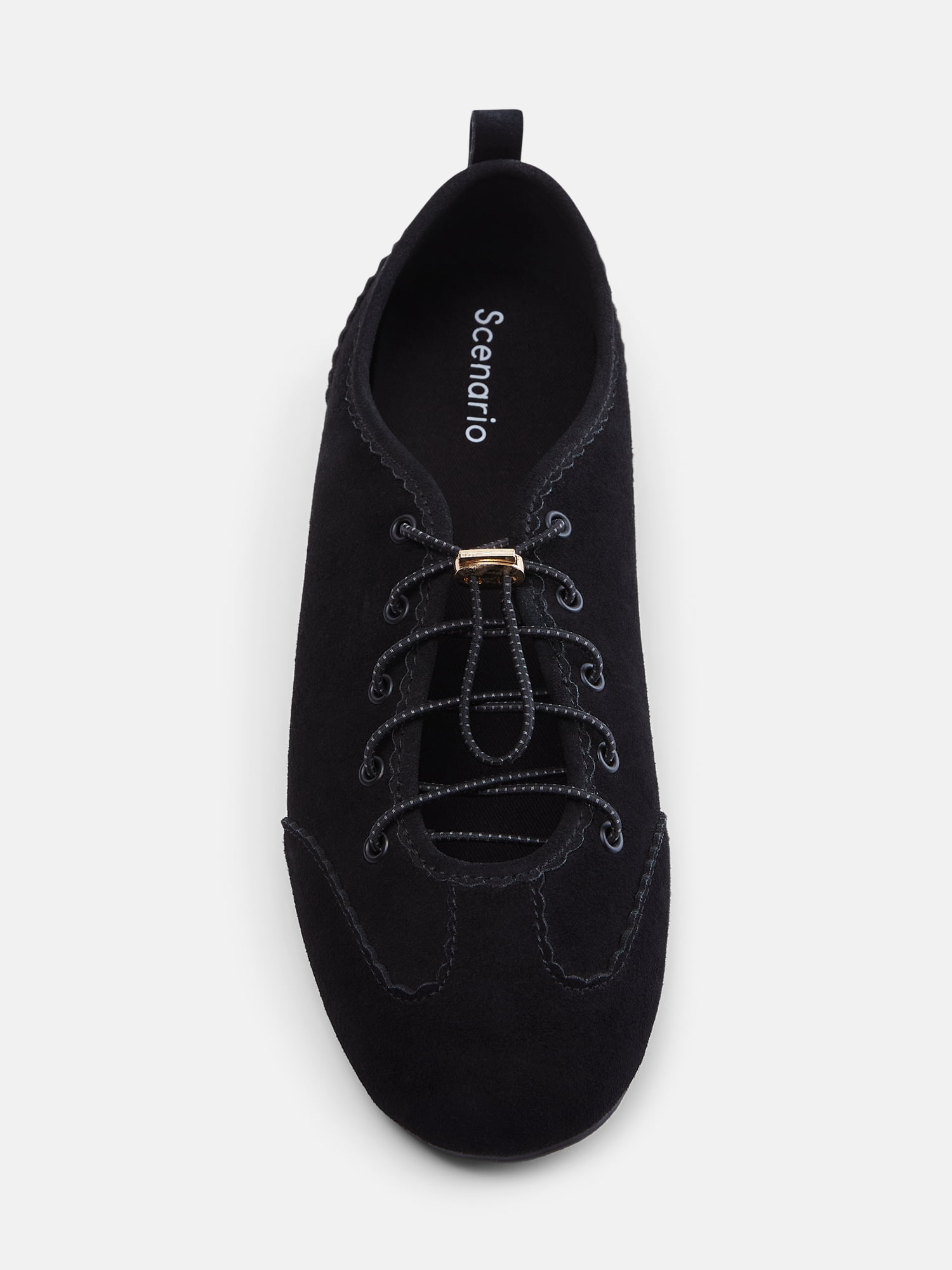 Scenario Women's Bungee Lace Faux Suede Sneakers