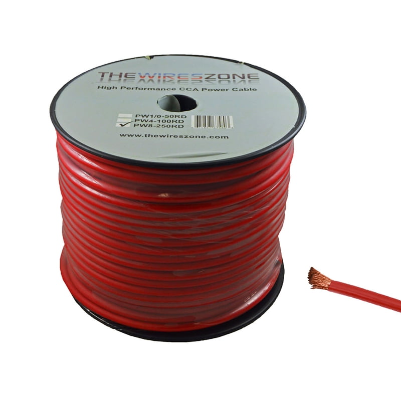 10 Ft Red 8 Gauge Speaker Wire Amp Power Wire Ground Car Audio Flexible Primary
