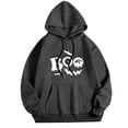 thumbnail image 3 of Yuncity Halloween Hoodie Men Letter Print Pullover Sweatshirt Casual Warm Lined Hooded For Fall Winter Comfort Casual Tops Size Xxxl, 3 of 4