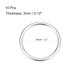 thumbnail image 2 of Uxcell 1.18'' Hebilla de anillo O Juntas tóricas para accesorios de bolsa de hardware, cinturón, manualidades DIY, aleación de zinc tono plateado 10 piezas, 2 of 3