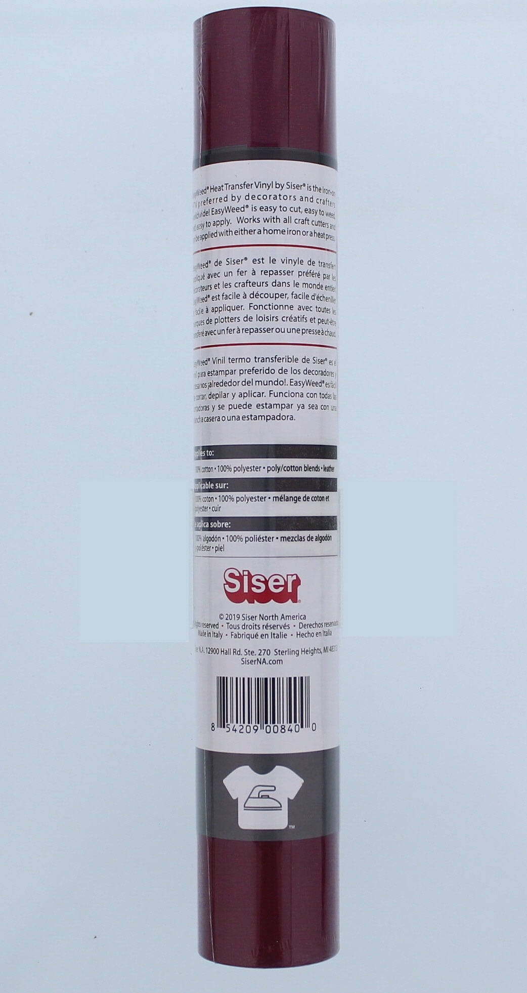 Siser EasyWeed Heat Transfer Vinyl 11.8"X36" Roll-Cardinal