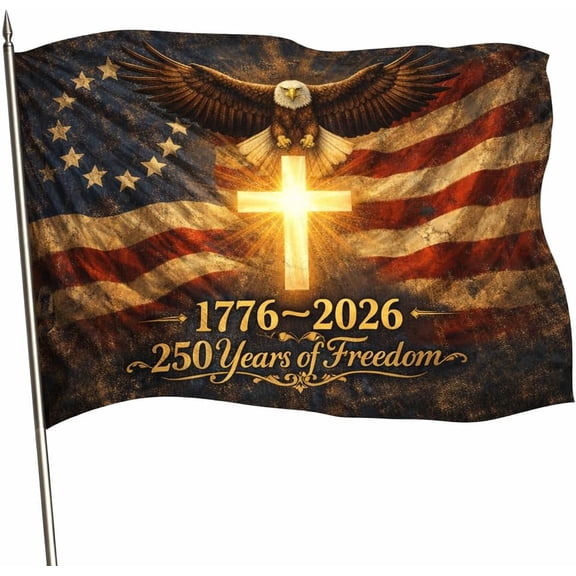 US 250 Flag – 250th Anniversary USA Double-Sided 3-Ply Outdoor Flag, “We the People 1776–2026” Patriotic Yard & House Banner for the 4th of July ( 3x5)