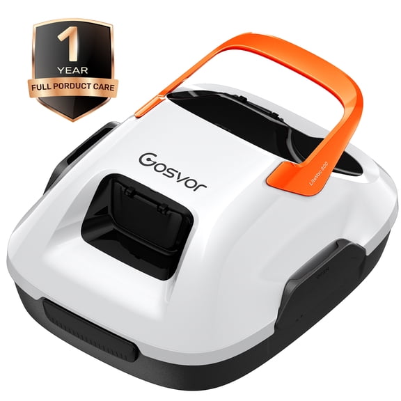 Gosvor Cordless Robotic Pool Cleaner for Above Ground Pools, Automatic Pool Vacuum Robot w/ 90 Mins Runtime