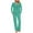 Green, variant on Women's Lounge Set, 2 Piece Crewneck Long Sleeve Tops Wide Leg Long Pants Outfits Casual Pleated Front Matching Pajama Sets with Pockets