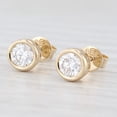 thumbnail image 2 of Dreamofdazzle Jewels 1.00 Ctw Round Cut White Diamond Engagement Stud Earrings 14K Yellow Gold Plated 925 Sterling Silver For Womens, 2 of 2