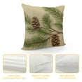 thumbnail image 4 of JRXY Throw Pillows Cover Macro Evergreen Branch Christmas Tree Pine Cones Holidays Nature Fir Winter Xmas Celebration December Cushion Case for Fall Home Decor 18x18in, 4 of 5