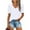 White, variant on MRULIC t shirts for women Womens Summer Shirt V Neck Casual T Shirs Short Sleeve Tops Womens t shirts Black + L