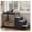 Black, variant on Pet Bunk Bed with Stairs and Storage Dogs Cats Window Perch Elevated Bedside Lounge Multi-Level Platform Foam Upholstered Gray 19.6 x 50.4 x 30.1 Inches