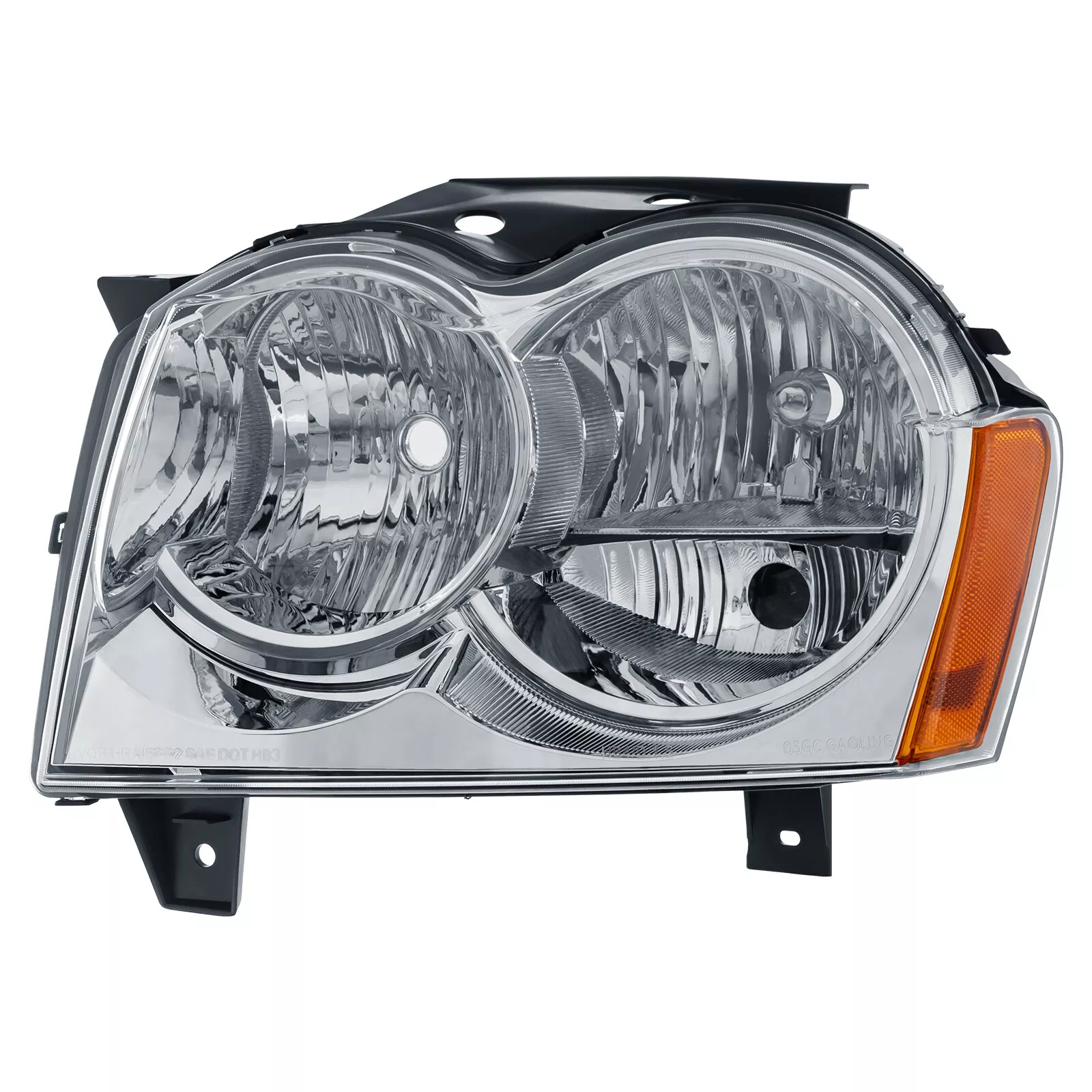 MOSTPLUS Pair Chrome Front Headlights Assembly for 2005-2007 Jeep Grand Cherokee Left & Right