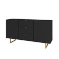 thumbnail image 3 of Cajonera Cómoda Elite Midtown Concept de MDF con 3 Cajones, 2 Puertas y Patas de Metal, Negro, 3 of 5