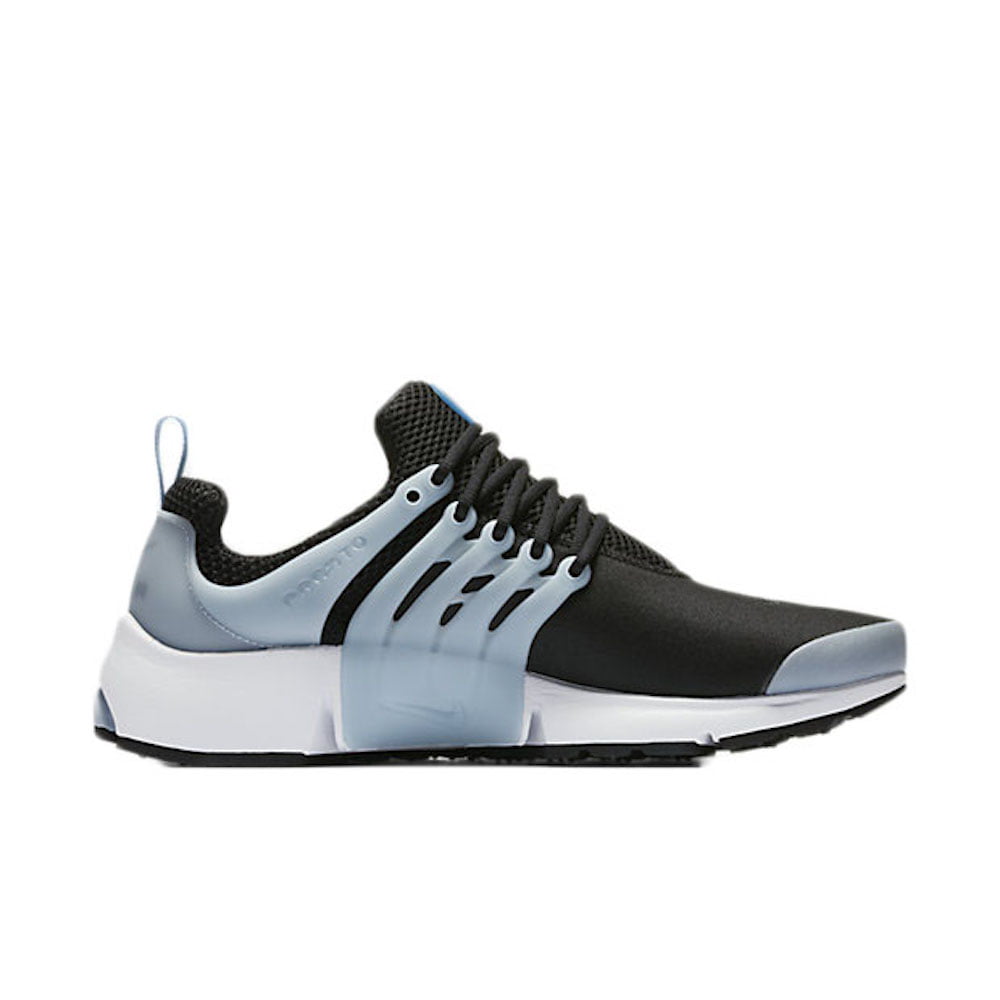 mens nike presto essential running shoes grey and blue