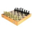 thumbnail image 2 of StonKraft - 14" x 14" - Stone Inlaid Wooden Chess Game Board Set + Hand-crafted Stone Chess Pieces - 3" Inches King Height, 2 of 6