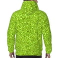 thumbnail image 7 of Wukai Lime green glitter Print Men Hoodies Fleece Sweatshirts Long Sleeve Sweaters Pullover Fall Outfits Winter Clothes-Medium, 7 of 7