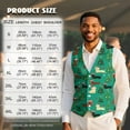 thumbnail image 7 of Yuyamidu Cute Dachshund Mens Suit Vest Xmas Tree Business Formal Dress Vests for Men Size M Christmas Casual Wedding Tuxedo Party Waistcoat, Green, 7 of 7