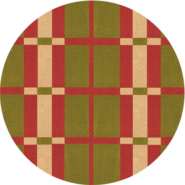 Ahgly Company Machine Washable Indoor Square Transitional Caramel Brown Area Rugs, 3' Square
