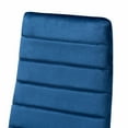 thumbnail image 3 of Baxton Studio Armand Modern Glam and Luxe Navy Blue Velvet Fabric Upholstered and Gold Finished Metal 4-Piece Dining, 3 of 7