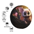 thumbnail image 4 of Fuzoiu Adorable Fluffy Bat Print Universal Spare Tire Cover with Buckle Strap, Waterproof Wheel Covers for Jeep, Trailer, RV, Truck and All Car-17 inch, 4 of 6