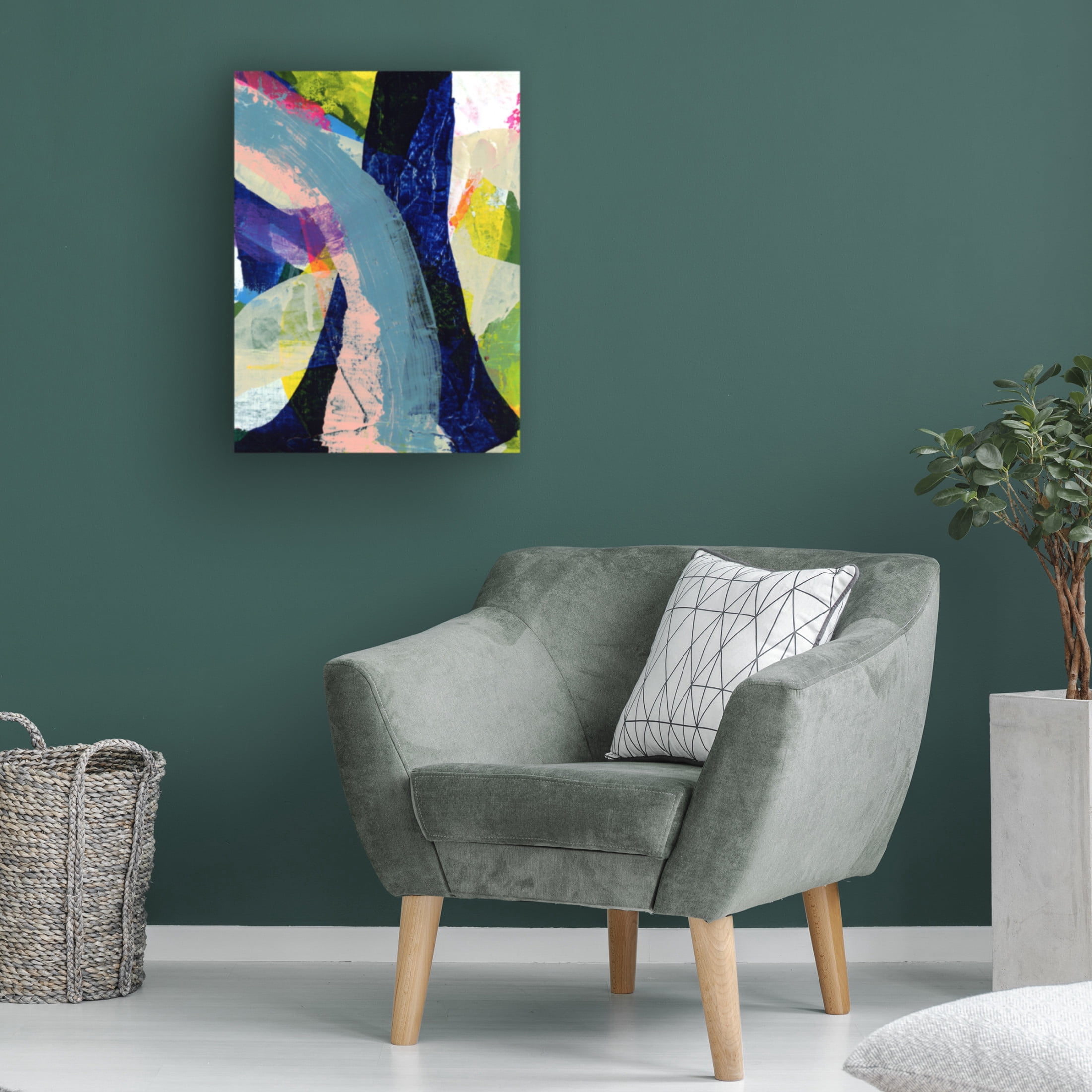 Canvas Wall Art - Jessalin Beutler 'Cheerful Lines' Wall Art for Living Room, Bedroom, or Office Décor by Trademark Fine Art - 18 x 24 Inches
