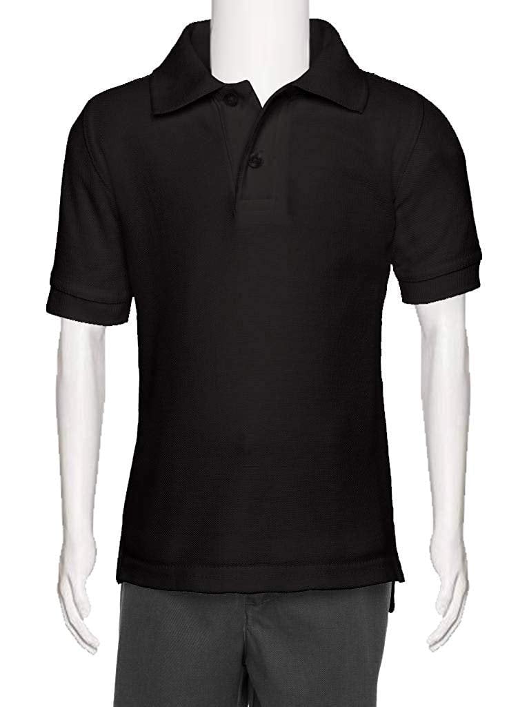 AKA Boys Wrinkle-Free Polo Shirt Pique Chambray Collar Comfortable Quality 