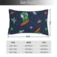 thumbnail image 2 of Fotbe Dinosaur Astronaut Space Surfing Funda de Almohada Decorativa Estilo Occidental, Lujo en Algodón, Fundas para Almohadas King, Cojín Estampado para Decoración del Hogar-14"x20", 2 of 6