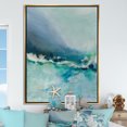 thumbnail image 3 of Indigo Abstract Watercolor Blue - Nautical & Coastal Framed Canvas, 3 of 3