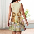 thumbnail image 5 of Easter Dresses for Girls Size 4-12 Sleeveless Dress Spring Cute Bunny Print Dress Size 4-12 Crewneck Party Dress Trendy Kids Tween Girls Clothes, 5 of 5