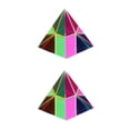 thumbnail image 2 of Billuyoard Cubo colorido decoración de escritorio juguete a presión multicolor dulce regalo entretenimiento mano de obra fina cubos de vidrio 5 cm, pirámide 2piezas, 2 of 6