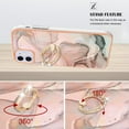 thumbnail image 5 of Compatible with iPhone 16 Case, Fantastic Marble Patterned Phone Case Anti-Scratch Slim Hybrid Hard Plastic Bumper+Soft Silicone TPU with Ring Kickstand Bumper Shockproof Cover,Gold, 5 of 6