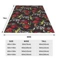 thumbnail image 3 of Rateoe Vintage Gaming Print Fuzzy Fleece Throw Blanket Extra Large,Super Soft,Fluffy and Warm Blankets for Couch,Bed,All Season Use (40"x30"), 3 of 8