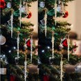 thumbnail image 2 of 12 piezas/juego de carámbanos de hielo falsos de simulación navideña para colgar en el árbol de Navidad, adornos para regalos de Navidad, suministros de decoración para fiestas, 2 of 6