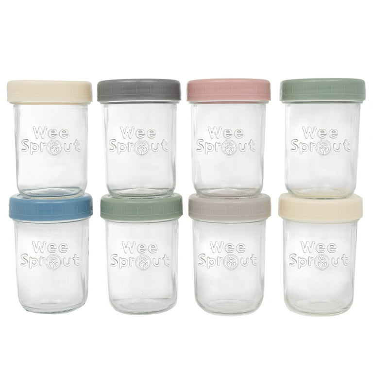 WeeSprout Baby Food Containers - Small 4 oz Containers with Lids