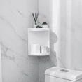 thumbnail image 2 of Bathroom Corner Storage 360 Rotating Wall-Mounted Shelf Shampoo Cosmetics Kitchen Household Bathroom Storage Accessories, 2 of 5