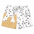 thumbnail image 4 of WhouRiu Boys Summer Casual Shorts Ice Cream Print Drawstring Waist Baggy Beach Shorts 2-14 Years, 4 of 5