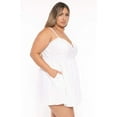 thumbnail image 5 of Plus Size Jaliza Rosset Flare Dress-White, 5 of 6