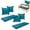 Blue, variant on JOVELL 2 Pack Outdoor Bench Cushion Waterproof, 48"x18"x3.5" Thick Non-Slip Patio Seat Pad with Ties, Fade & UV Resistant Furniture Cushion for Garden, Porch, Deck, Navy
