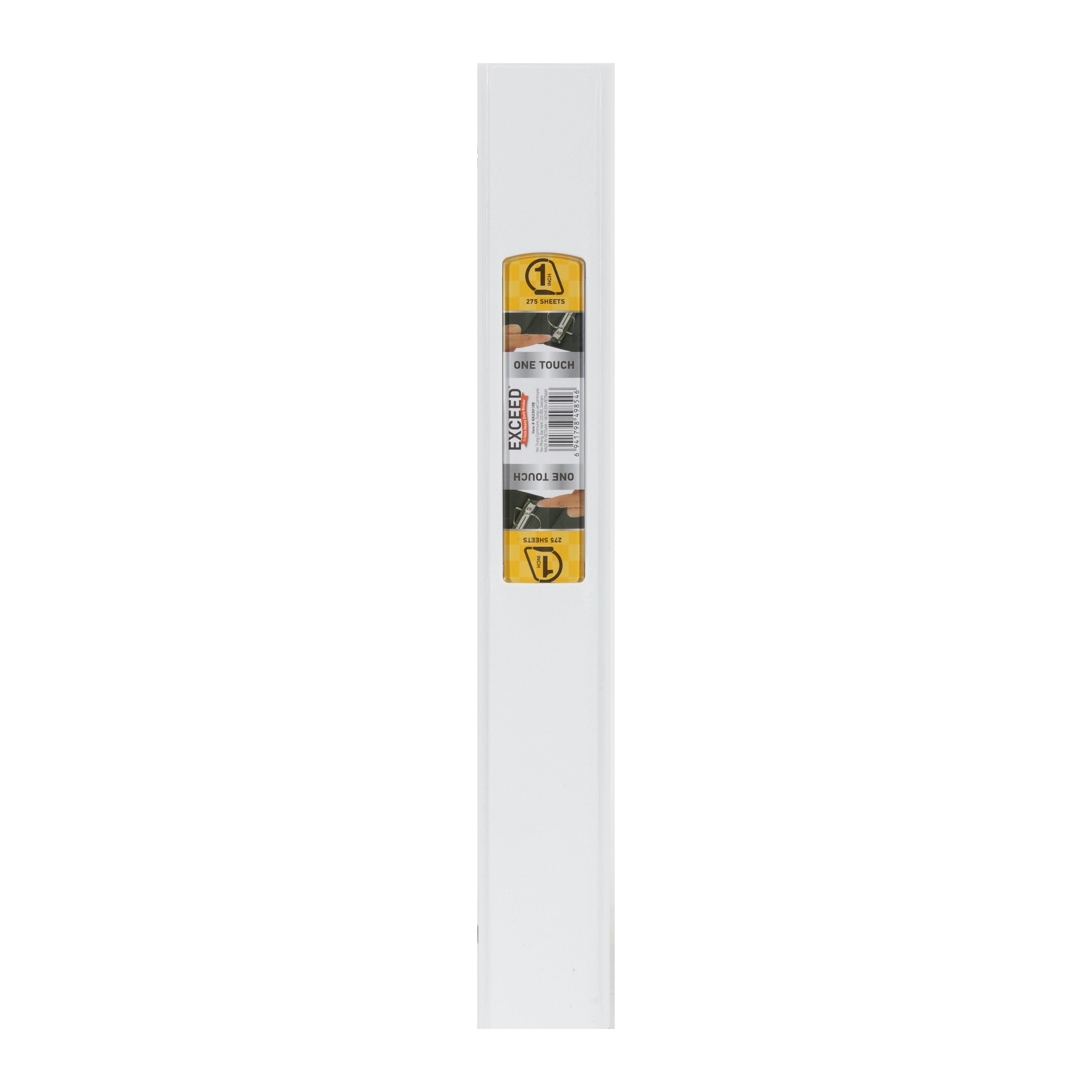 Exceed 3-Ring Heavy Duty Binder, 1 inch, White, Slant D-Ring