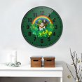 thumbnail image 2 of Yayeee Wall Clock Battery Operated 9.5" Silent Non-Ticking for Living Room, Cat Clover, 2 of 8