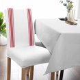 thumbnail image 5 of Chair Covers Red Ticking Vertically Stripe Dining Chair Slipcovers Simple Style White Stretch Removable Chair Seat Protector Party Decoration Set of 8, 5 of 6